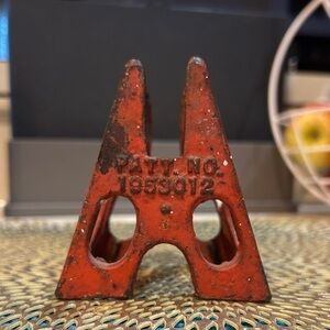 Vintage Red Metal Home Accent Decor